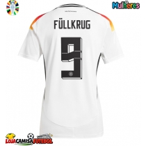 Camisa de Futebol Alemanha Niclas Fullkrug #9 Equipamento Principal Mulheres Europeu 2024 Manga Curta